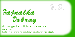 hajnalka dobray business card